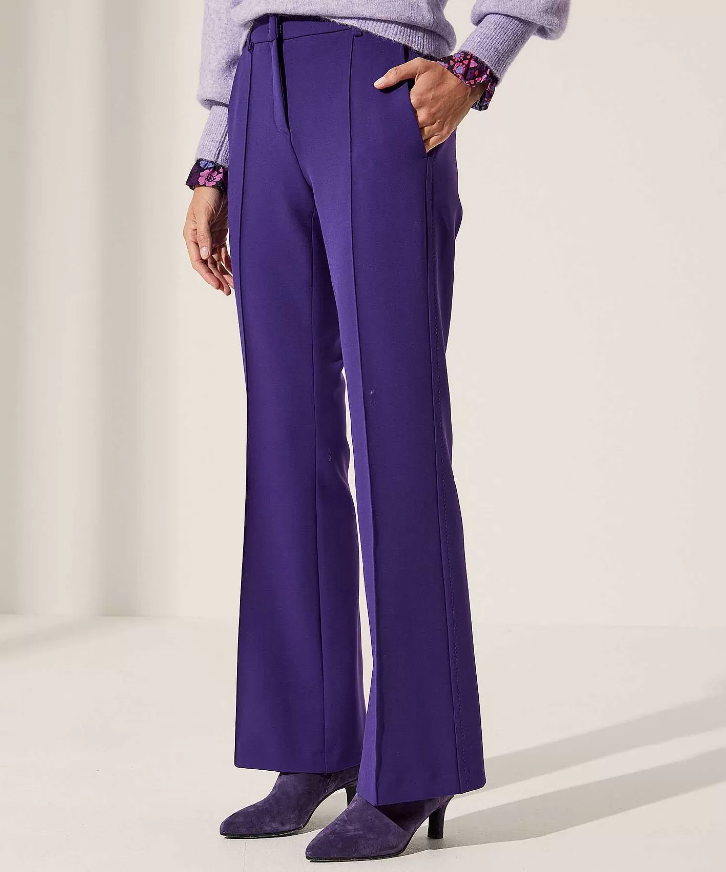 cambio_flared_pantalon_pintucks_fawn_1.webp Cambio Flared Pantalon Pintucks Fawn Cheap