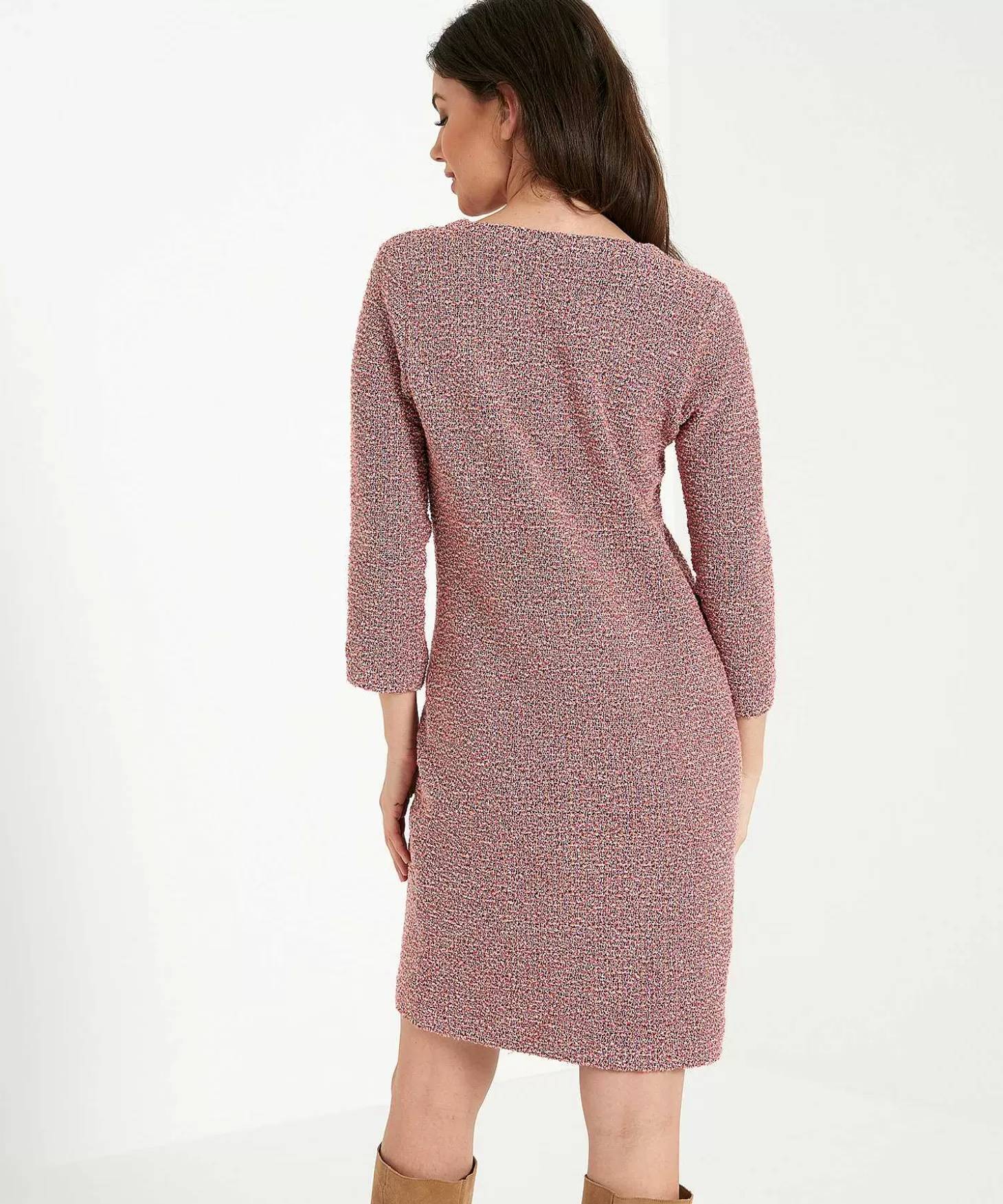 giulia_e_tu_boucle_jurk_kniphals_3.webp GIULIA E TU Boucle Jurk Kniphals Cheap