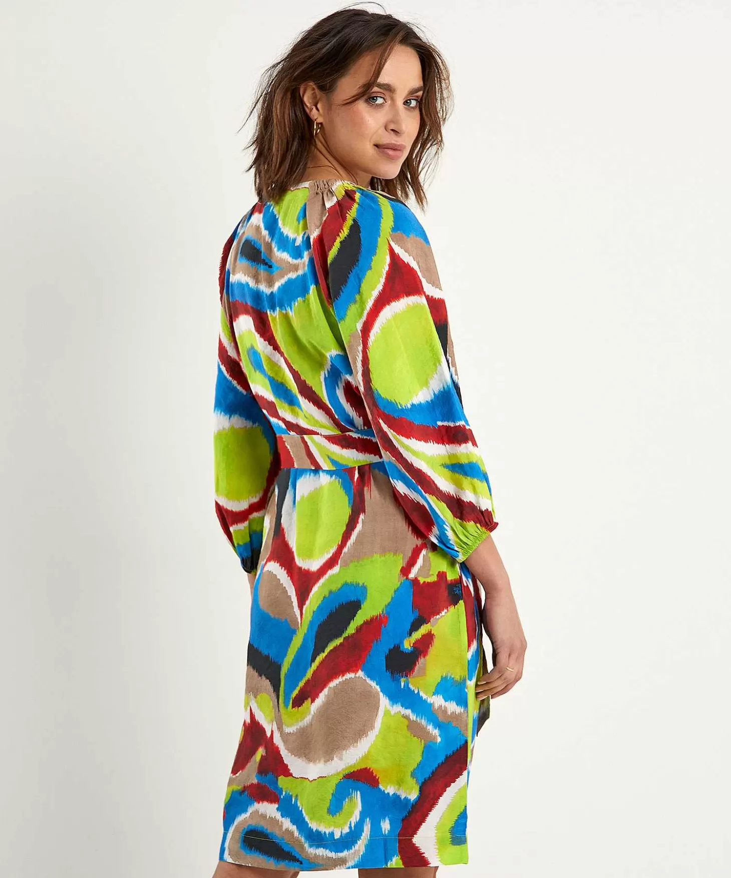 KYRA Jurk Met Ceintuur Multicolor Esmee Hot