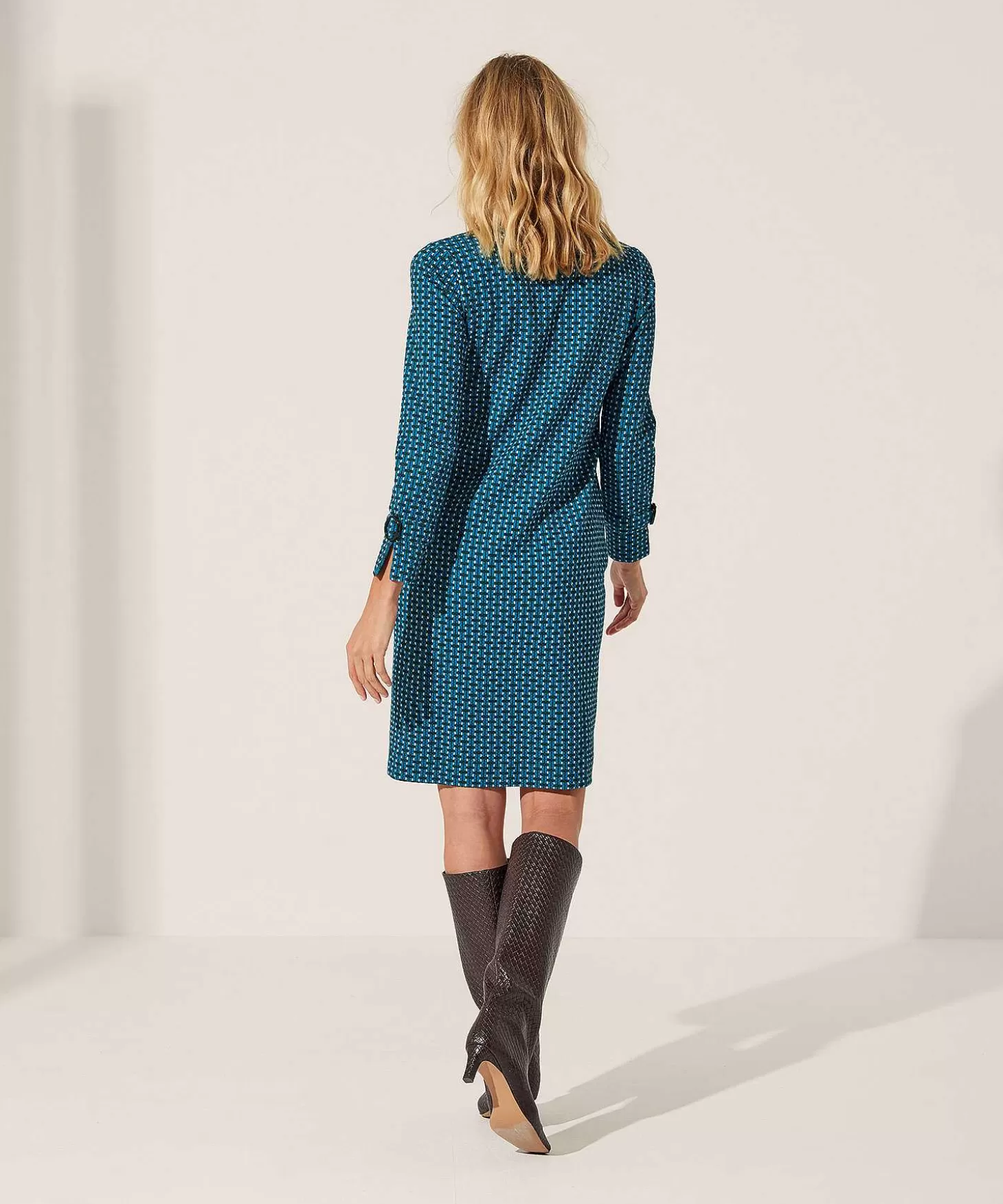 KYRA Multicolor Structuur Jurk Fauna Hot