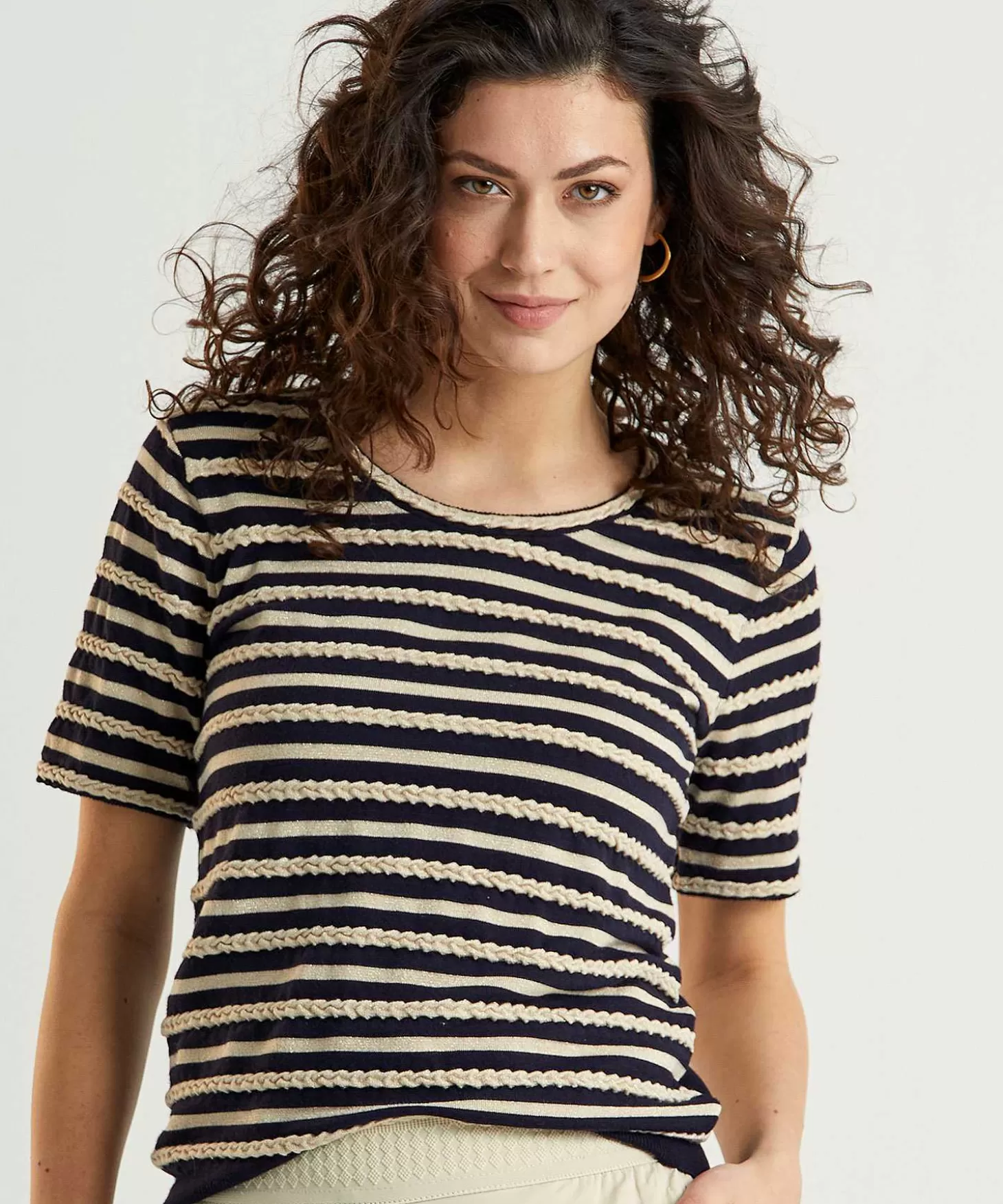 leo__ugo_truitje_kabel_strepen_lurex_1.webp Leo & Ugo Truitje Kabel Strepen Lurex Fashion