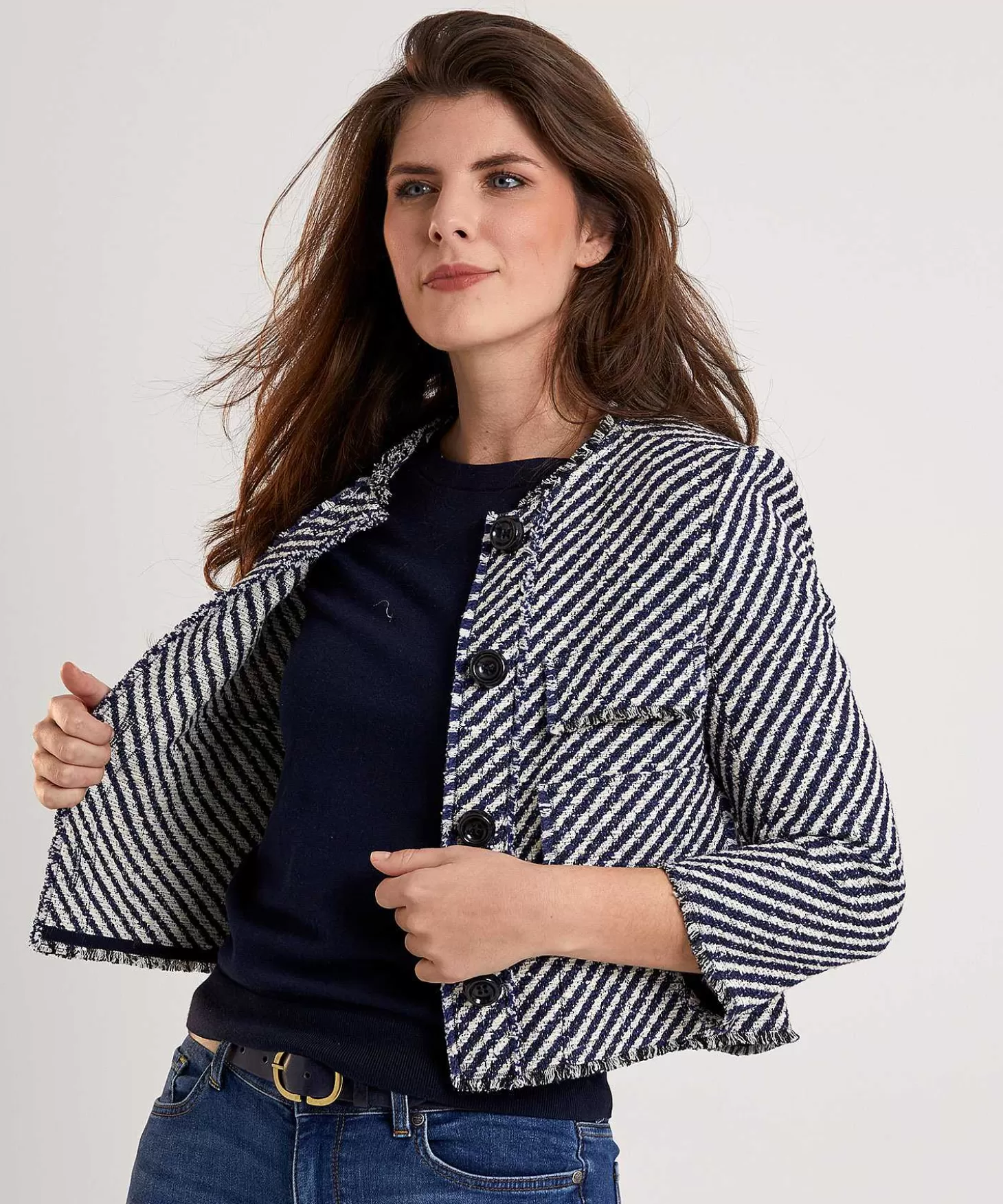 luisa_cerano_tweed_blazer_strepen_1.webp Luisa Cerano Tweed Blazer Strepen Online