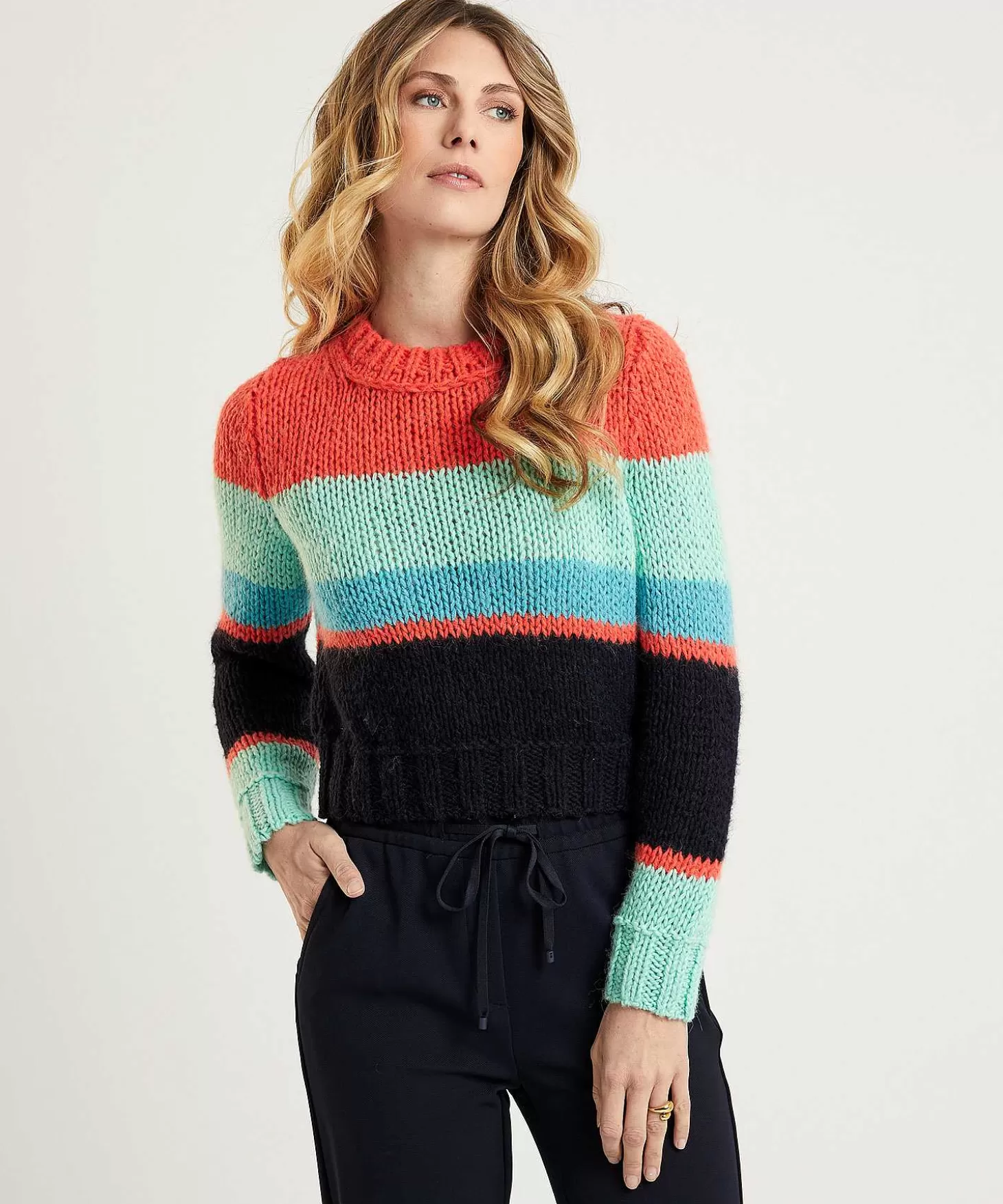 Marc Cain Collections Marc Cain Korte Colorblock Trui New