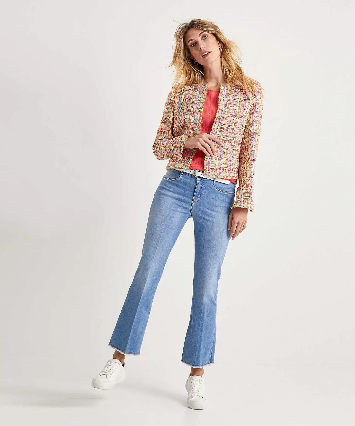 Marc Cain Collections Marc Cain Multicolor Boucle Vest Jasje Fashion