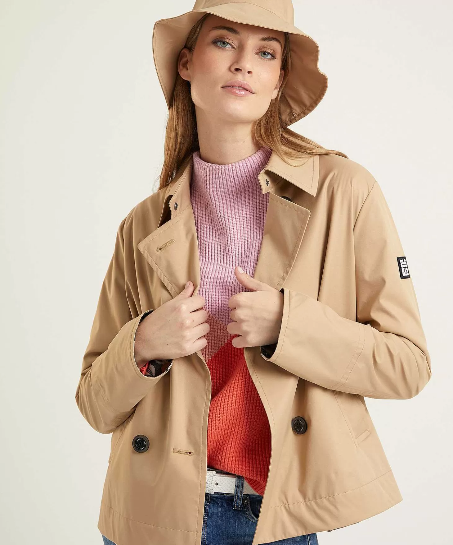 Marc Cain Sports Kort Jack Double-Breasted Met Vissershoedje Best