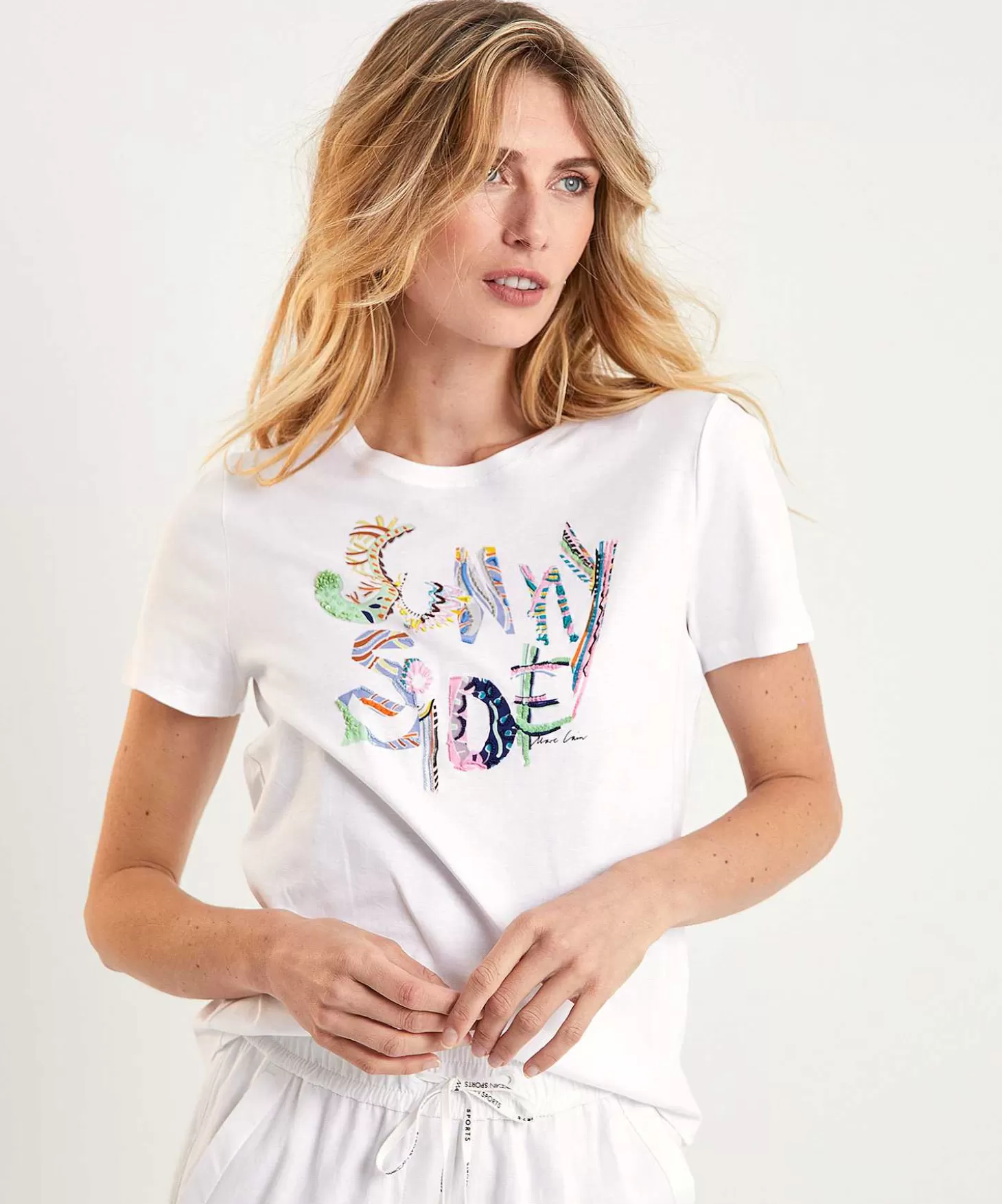 Marc Cain Collections Marc Cain T-Shirt Multicolor Letterprint Discount