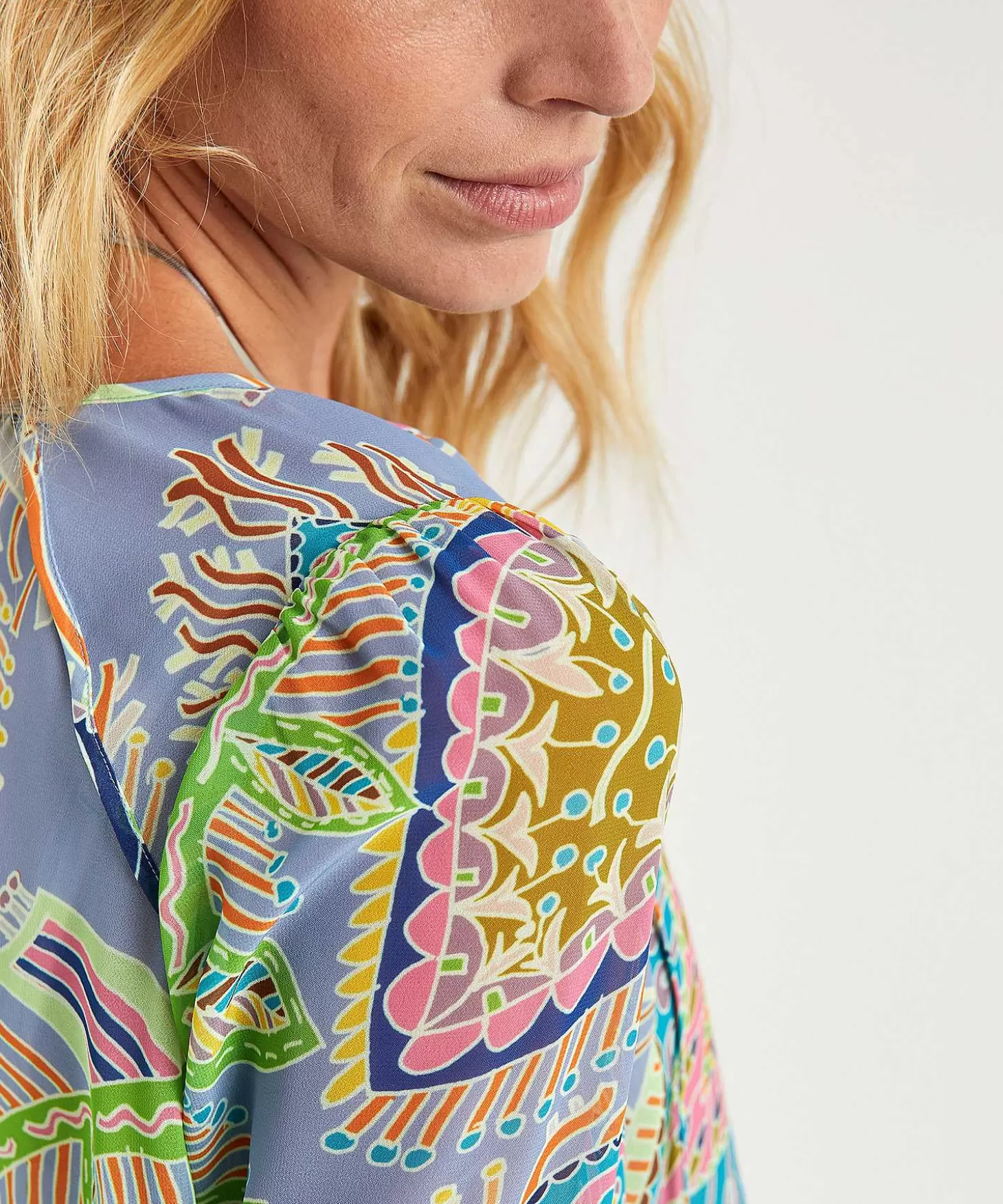 Marc Cain Collections Marc Cain Voile Blouse Multicolor Bladprint Store