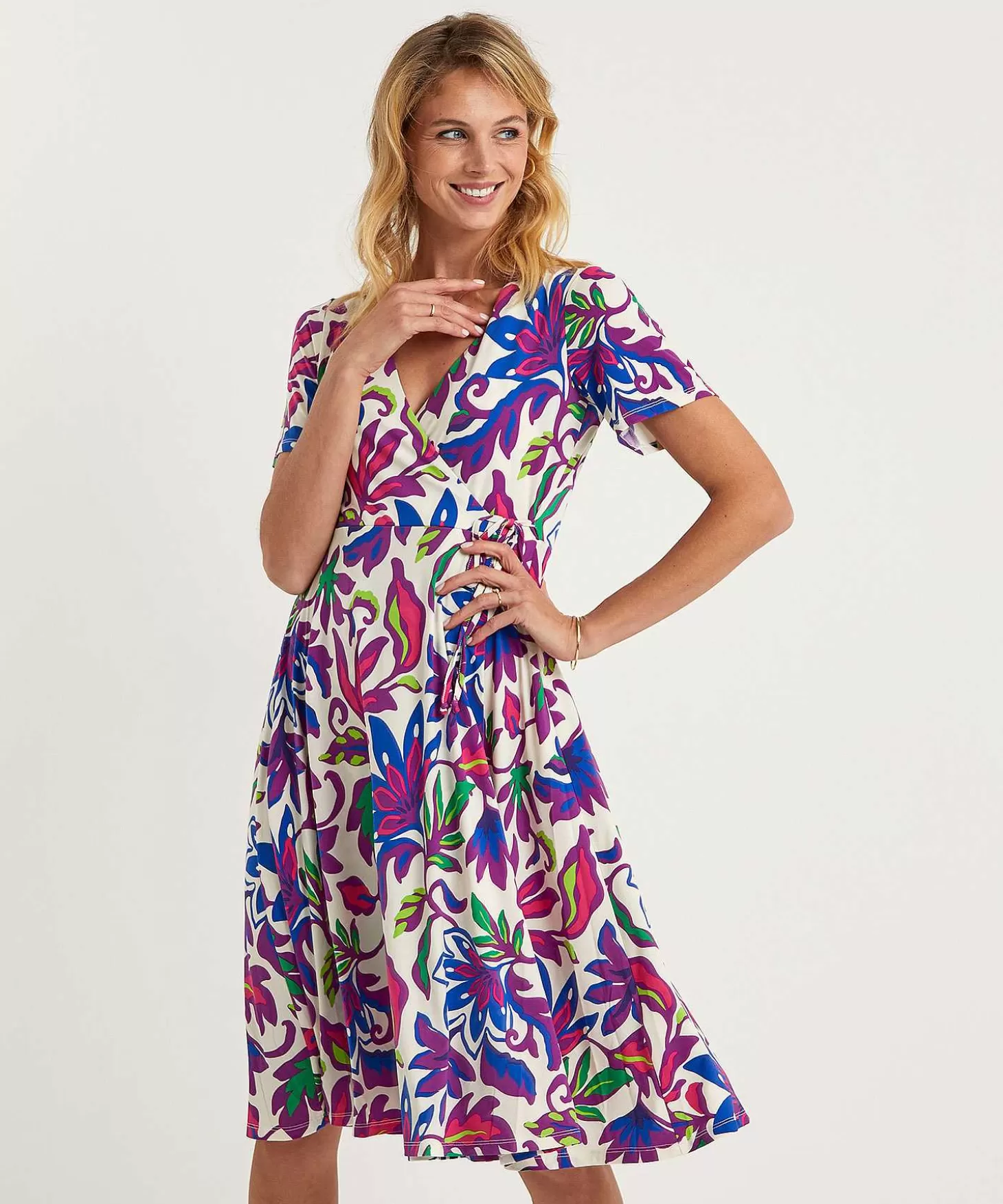 oui_slinky_overslagjurk_big_flower_1.webp OUI Slinky Overslagjurk Big Flower Hot