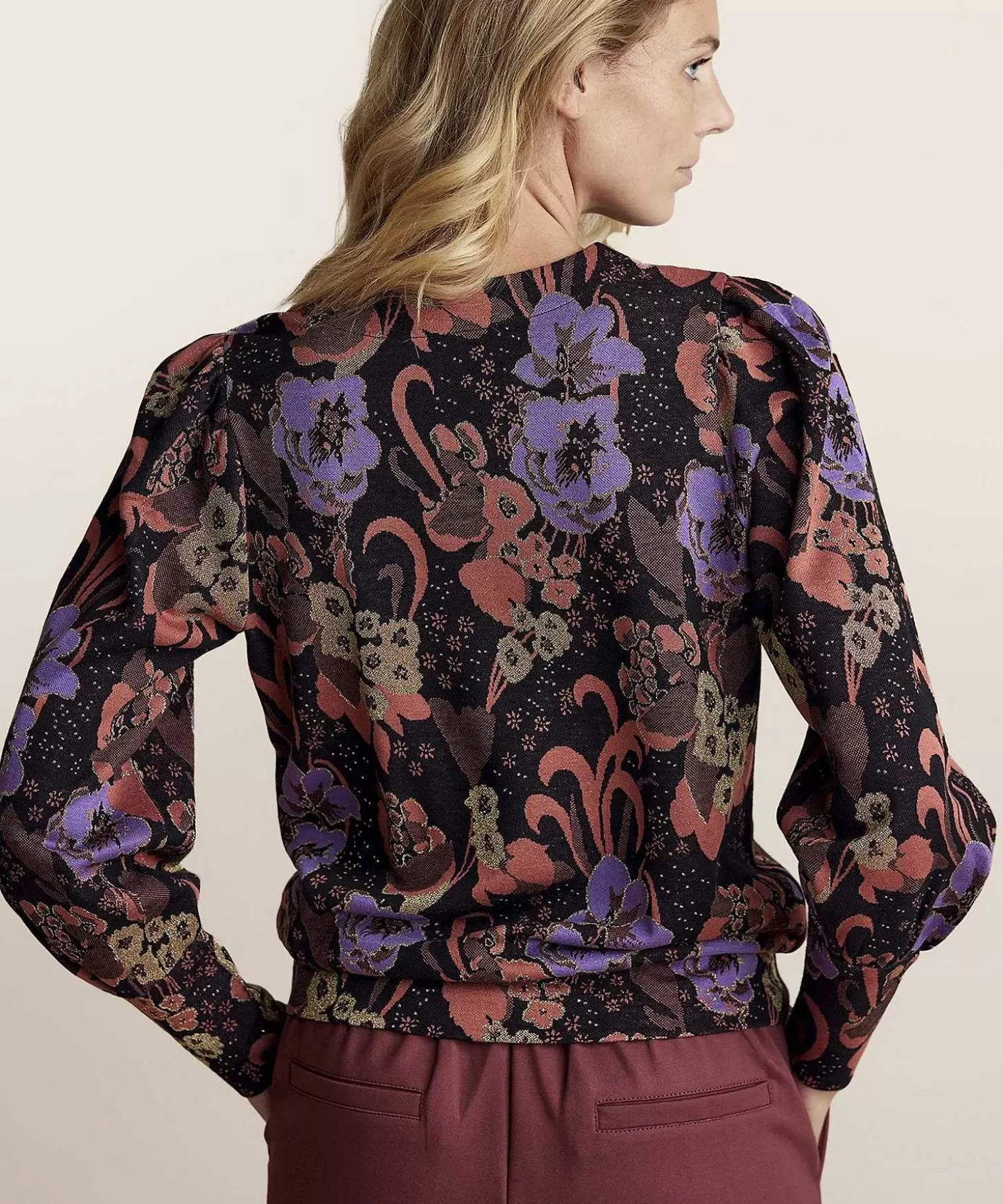 Summum Top Flower Jacquard Fashion